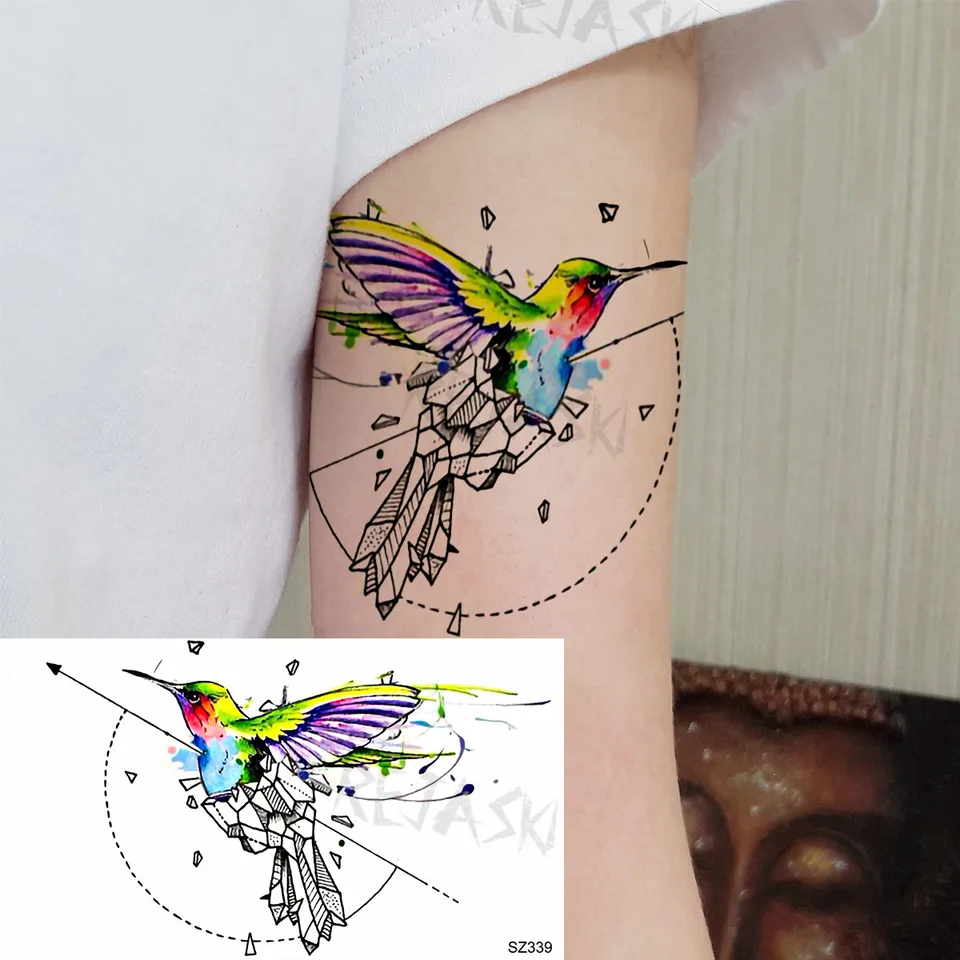 Tatuagens Temporárias Para Mulheres 5 Pacote Colorido De Beija Flor  Colorido Tatuagens De Pescoço, Adesivos De Tatuagem Falsa De Flores De  Lavanda, Perfeitas Para Casamentos E Festas 10,5x6cm De Misihan09, $24,2 |  DHgate, image size:960x960