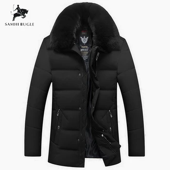 

2020 New Winter Jacket Men Big Real Fur Collar Hooded Duck Down Jacket Thick Down Jacket Men Warm Coat 2XL 3XL 4XL