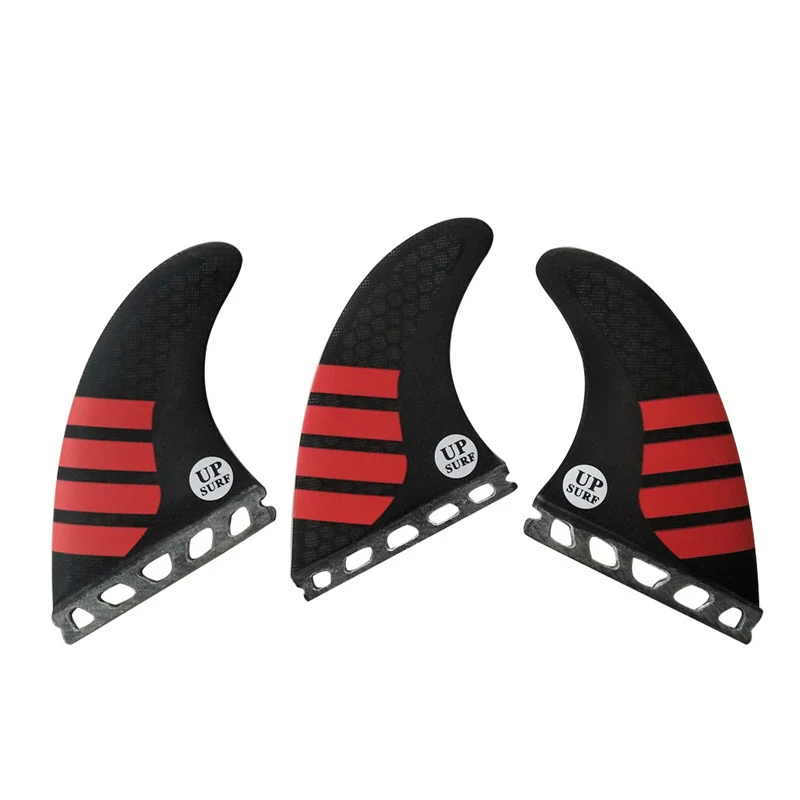 Black with Red 1 Surf Future Fin paddle board G5 Upsurf логотип соты Стекловолоконные плавники доски для серфинга плавник Размер M 3 штуки в комплекте - Цвет: Black with Red 1