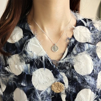 

Romantic Rose Flower Necklace Real 925 Sterling Silver Flower Necklace Vintage Silver Pendant Necklaces Lover Valentine's Gift