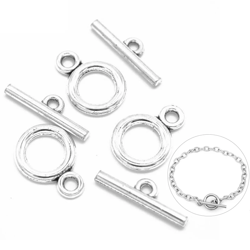 Stainless Steel DIY Jewelry Clasp Toggle Clasps End Connectors Necklace Bracelet Parts Accessories Findings Clasp