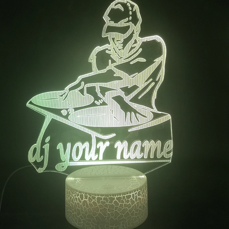 3D лампа DJ Bar, классный подарок для взрослых, для внутреннего украшения, атмосфера, Прямая поставка, Bluetooth динамик, база, светодиодный ночник, светильник