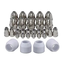 25 шт. воздушный плазменный резак режущие сопла факел P80 сварочный Сменный электрод наконечник чашки Запчасти Замена для KF14-0327 P-80