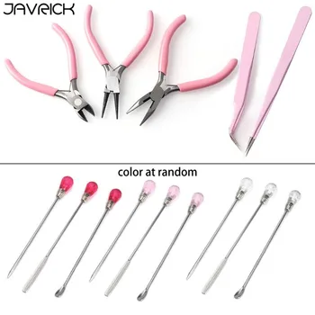 

8Pcs Silicone Resin Tools Set Stirring Needle Spoon Plier Tweezer Jewelry Making