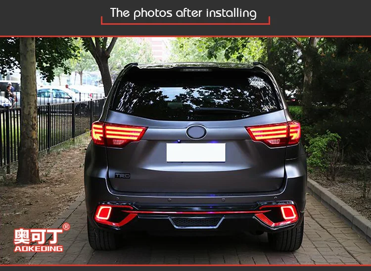 Задний фонарь для Toyota Highlander- Kluge задние фонари светодиодные противотуманные фары DRL дневные ходовые огни тюнинг автомобильные аксессуары
