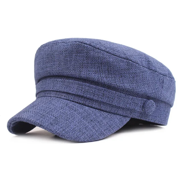 navy driving cap