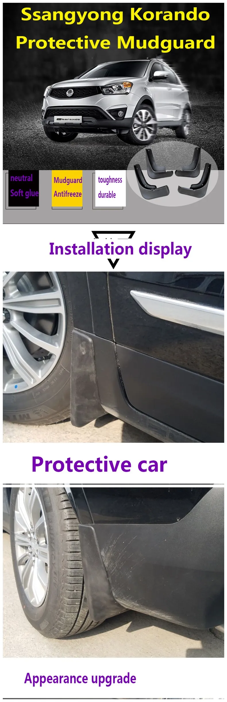 11-13-14-15-16 Для Ssangyong Korando fender Korando Специальная модификация частей крыло украшения