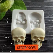 3D череп черепа силиконовые DIY шоколадные конфеты формы вечерние украшения торта Плесень Кондитерские украшения инструменты
