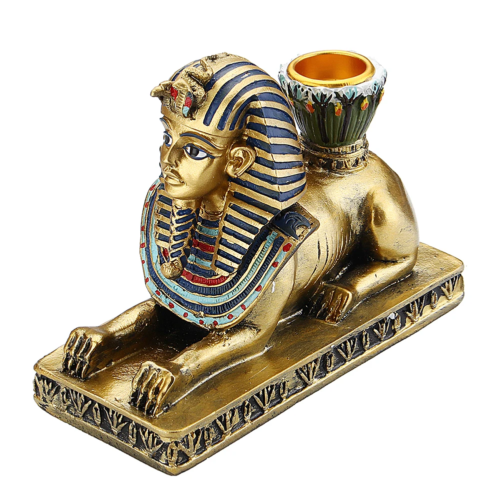 Egyptian Goddess Figurine Candle Holder Candlestick Home Desktop Decor - Image 2