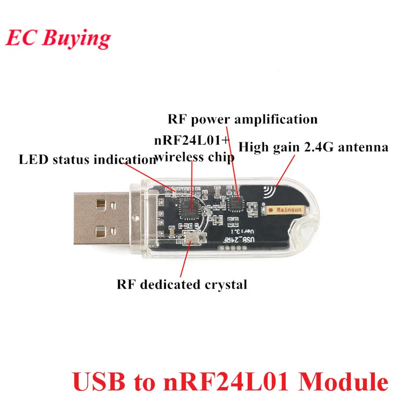 Модуль беспроводной передачи данных nRF24L01 2 4G последовательный usb порт TTL для