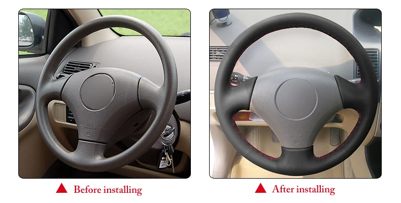 Черные кожаные чехлы рулевого колеса автомобиля для Toyota Vios Corolla 2000-2004 Mark 2 для Lexus GS430 GS300 2004