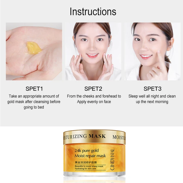 120g Face Cream Collagen Anti-Wrinkle 24k Gold Serum Cream Sleeping Mask Whitening Facial Cream Moisturizing Anti-aging TSLM2 4