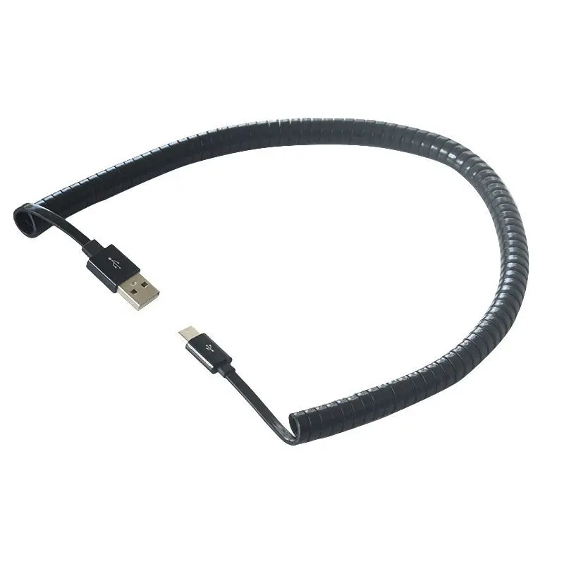 3 метра usb type C кабель спиральная пружина спираль тип-c штекер к USB 2,0 A мужской удлинитель