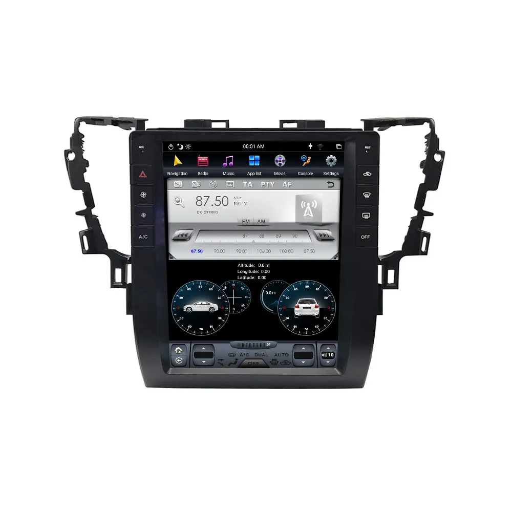 Aotsr Tesla 1" вертикальный экран Android 8,1 автомобильный DVD мультимедийный плеер gps навигация для Toyota Alphard- Wifi carplay
