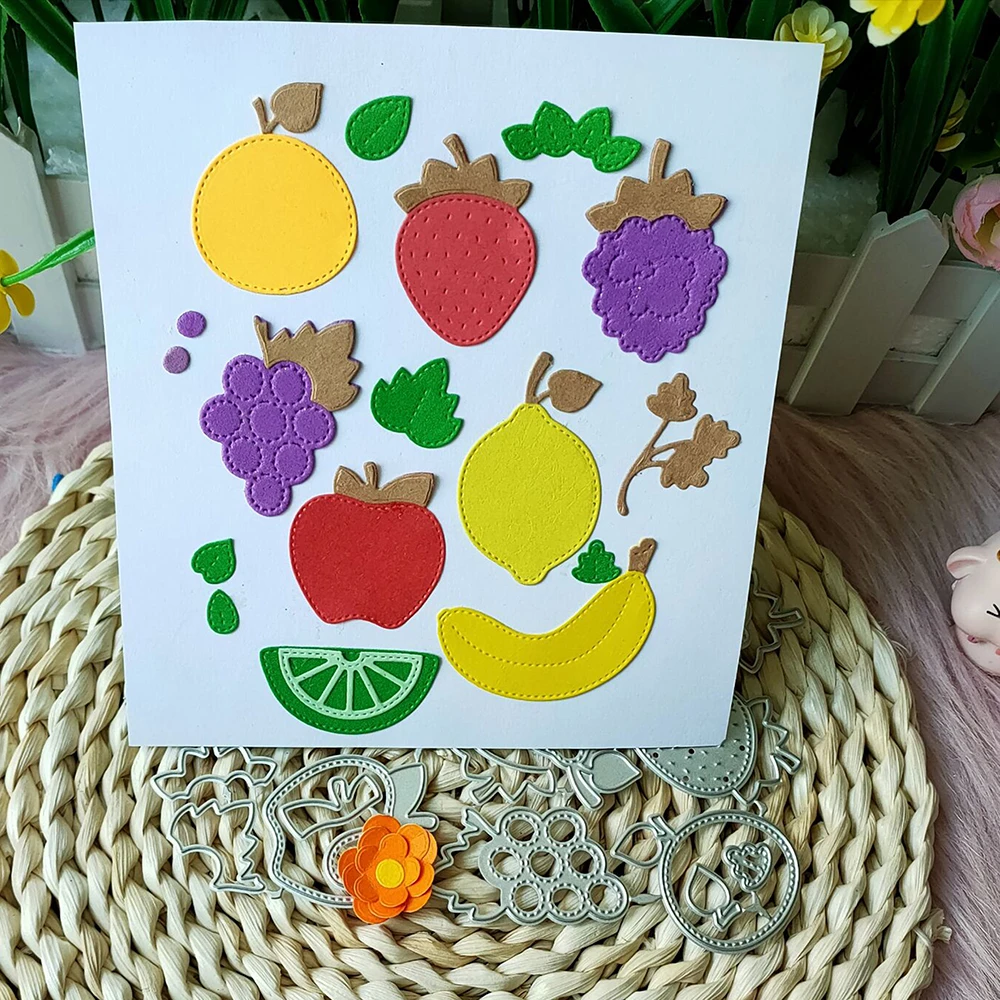 

New Fruits metal cutting die mould scrapbook decoration embossed photo album decoration card making DIY handicrafts