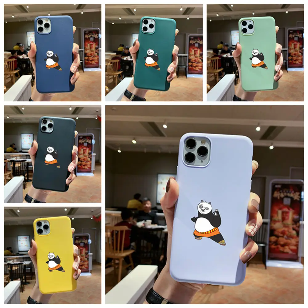 Чехол для iPhone 6 6s 7 8 Plus x xs xr max 11pro se2 силиконовые мягкие чехлы из ТПУ серии Kung Fu Panda c7 |