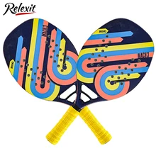 Plate Tennis Racket Carbon EVA Foam Core Lightweight Tennis Racket Simple Carbon Fiber Beach Racket Sport Game Equipment
