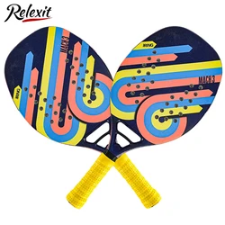 Plate Tennis Racket Carbon EVA Foam Core Lightweight Tennis Racket Simple Carbon Fiber Beach Racket Sport Game Equipment