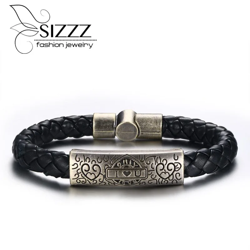 Модный браслет из сплава PU ручной ремень винтажный браслет и браслеты для мужчин