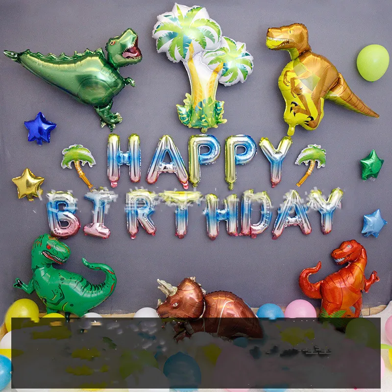 Детские вечерние украшения, набор динозавров для новорожденных мальчиков на день рождения, вечерние украшения для мальчиков