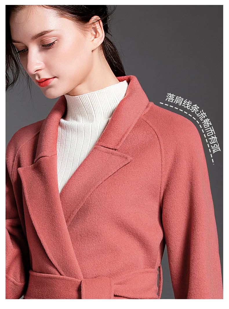 Coat Women Winter New high-end Women's Korean Coat Self-cultivation Double-faced Cashmere Coat Long Coat Female Women Coats