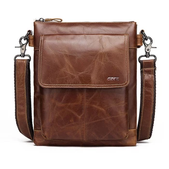 

Retro Genuine Cowhide Leather Men's Bag Business handbag New Men's Shoulder Bag Messenger Bag Vertical purse Men's Crossbody Bag