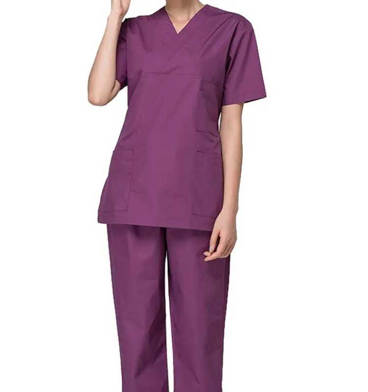 Медицинская униформа для женщин с коротким рукавом хирургическое платье Больница униформа медсестры скрабы мужская одежда доктора салон красоты Рабочая одежда