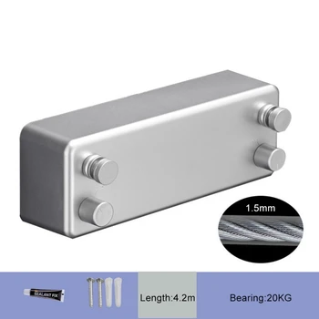 

Perforated Double-line Invisible Clothesline Balcony Bathroom Home Retractable Retractable Clothesline Hotel Clothes