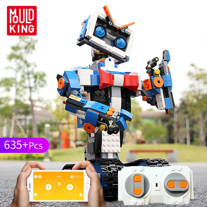 

Technic Series 2.4Ghz radio remote control smart Tracked robot Assembly Programming Robot Legoingly toys gifts