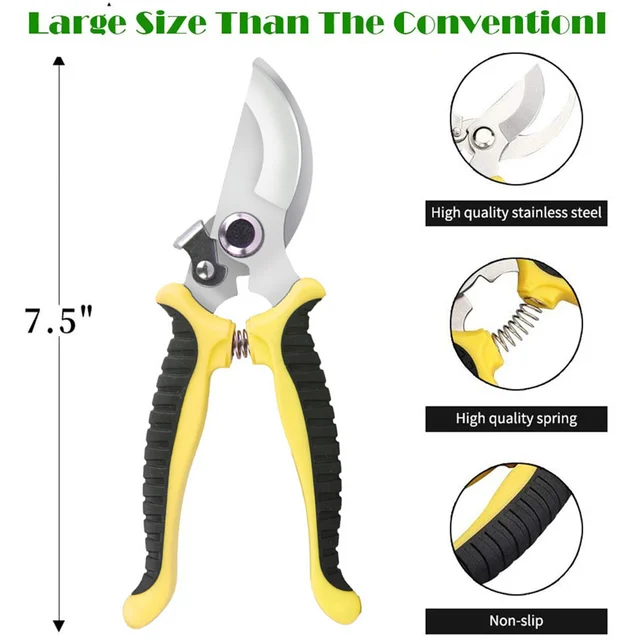 A Legújabb Érkezési Metszés Shears Professzionális Kerti Olló Rozsdamentes Acél Pengével És Ergonómikus Fogantyúval - Image 4