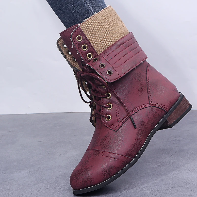 Woman Boots Classic Western Mid Calf Cowboy Boot For Women Retro Cowgirl Boots Low Heels Fashion Women Shoes Platform Botin Muje