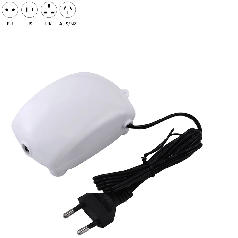 EU Plug США/ЕС вилка аквариума кислородный насос воздушный насос аквариума бесшумные кислородные поставки Портативный Кислородный аэратор с насосом компрессор D40 - Цвет: EU Plug