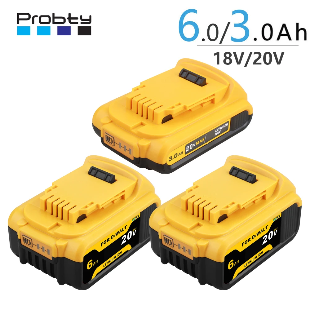 Литиевая батарея 18 в 20 6000 Ач для электроинструментов DeWalt DCB184 DCB200 набор