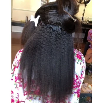Kinky Straight Hair Brazilian Virgin Hair Weave Bundles Coarse Yaki 100% Human Hair Bundles 3 Dolago Hair Products Extensions 6