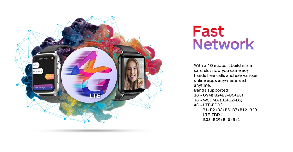 DM20 4G LTE Смарт-часы с поддержкой sim-карты, 3 Гб ОЗУ, 32 Гб ПЗУ, 1,88 дюймов, ips экран, gps, Wi-Fi, 780 мАч, литий-ионный аккумулятор, MT6739, умные часы