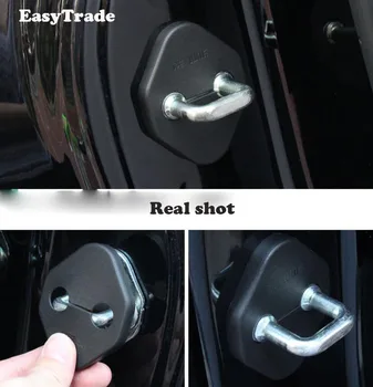 

For Toyota RAV4 2020 2019 Accessories Rubber Car Door Lock Cover Auto Emblems Case Rust Proof Sticker Car Accessories 4 Pcs