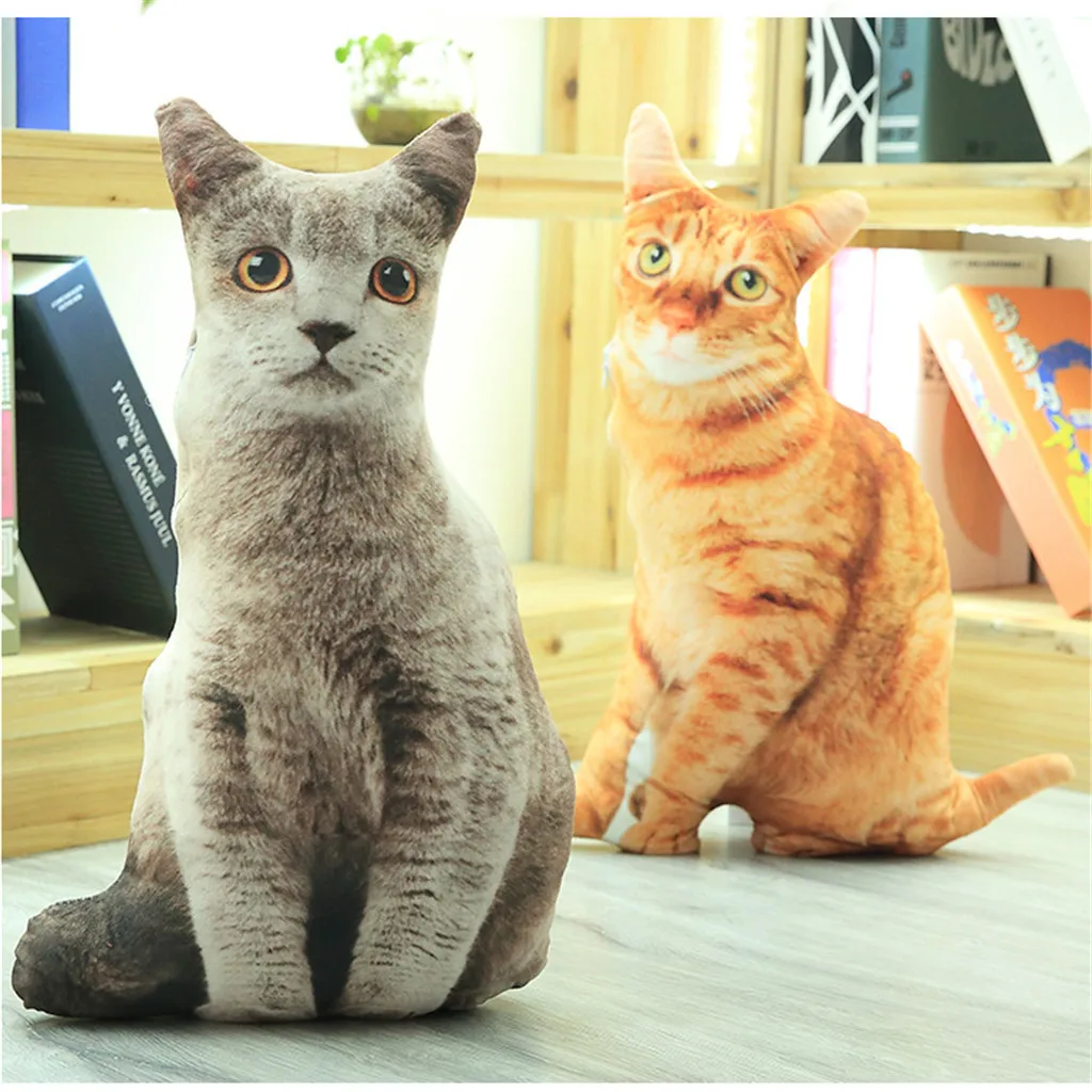 Печать моделирование кошка Подушка Диван Подушка плюшевая игрушечная кошка кукла