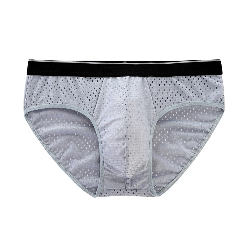 4Pcs/Lot New Men's Underwear Large Size Men Panties Ice Silk Soft Comfortable Breathable Mesh Men's Briefs
