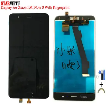 

5.5"Original LCD For Xiaomi Mi Note 3 LCD Display Touch Screen with Fingerprint For Mi Note 3 Replacement 10 Touch LCD Digitizer
