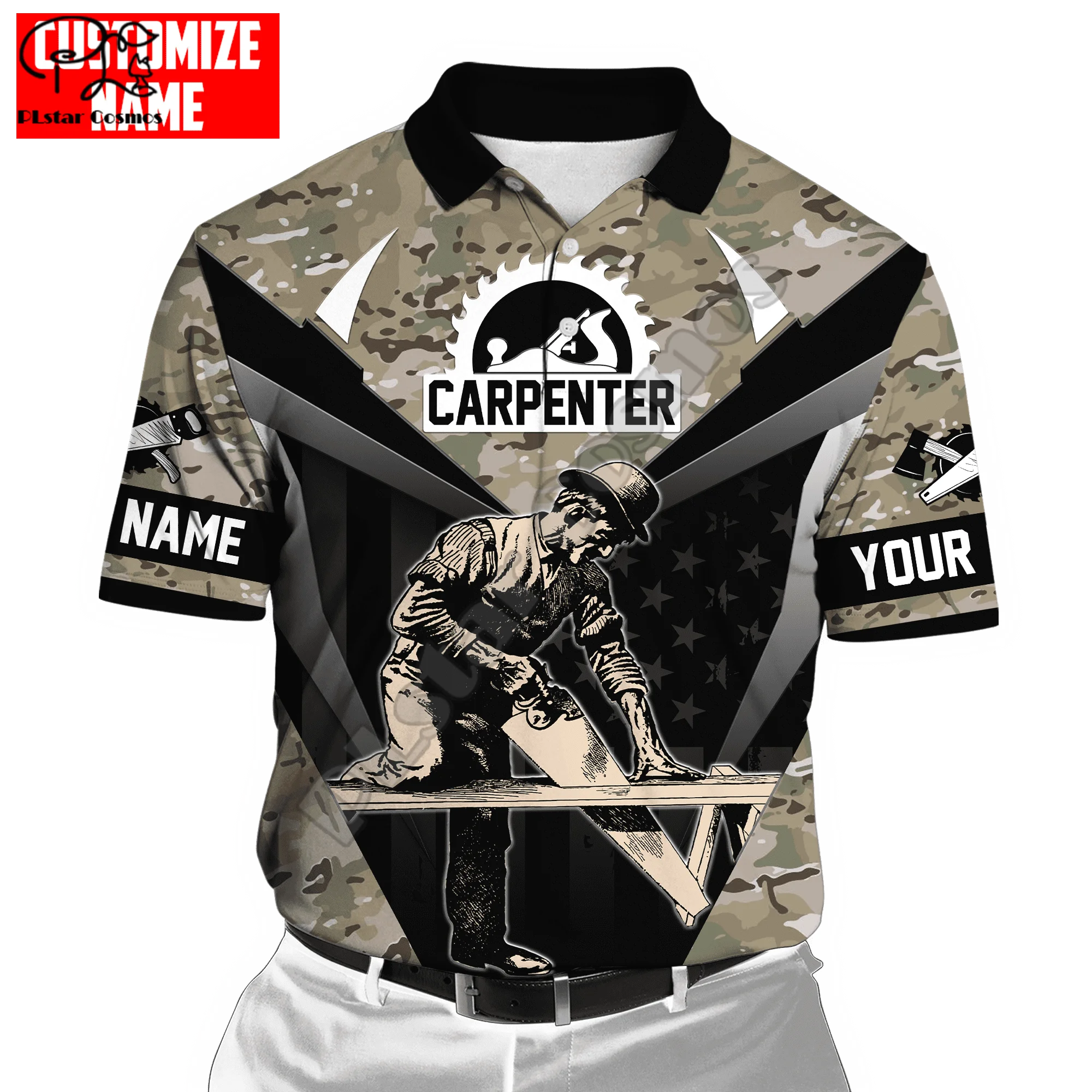 

PLstar Cosmos Carpenter Worker 3D Printed 2022 New Fashion Summer Men Polo Shirs Short-Sleeve Male Casual Wear Brand T-Shirt C23