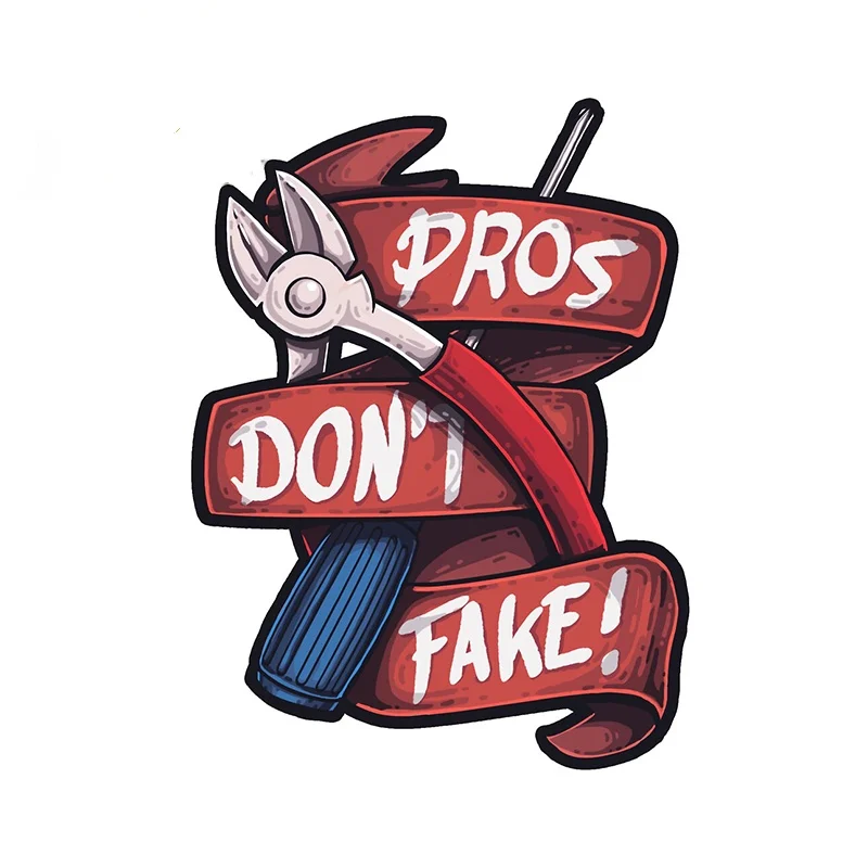 13cm x 10cm for CSGO Pros Dont Fake Creative Car Sticker Waterproof