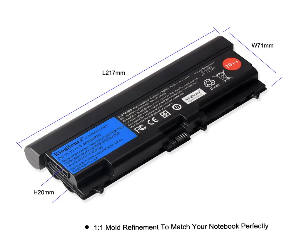 Kingsener 11.1V 8400mah notebook baterie pro lenovo thinkpad T430 T430I L430 SL430 SL530 T530 T530I L530 W530 45N1011 45N1010