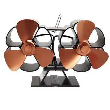 

Double Stove Fan For Fireplace Wood Log Burner Twin Heat Powered Eco Fan Fireplace Fan Thermal Power Fan
