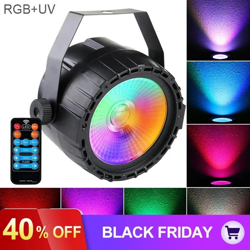 30 Вт 90-240V Мини светодиодный сценический светильник Par Светильник COB RGB УФ Self-продвинуть светодиодный голос Управление светильник DMX512 для сценического освещения для диджей бар вечерние KTV