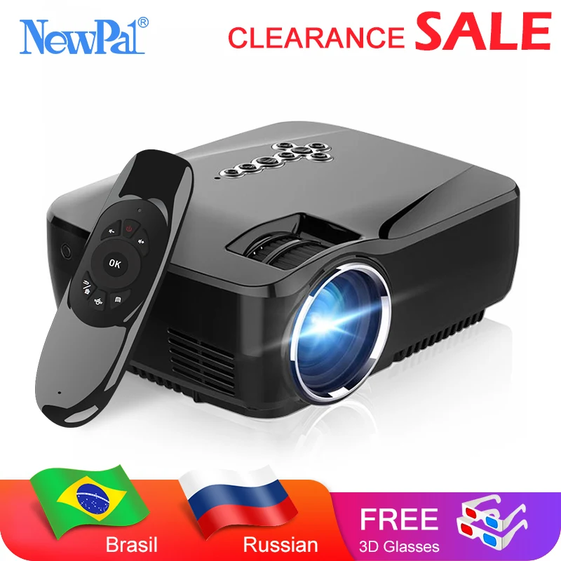 Newpal мини проектор 3D для домашнего кинотеатра Android wifi 1800 люмен 720P светодиодный GP80