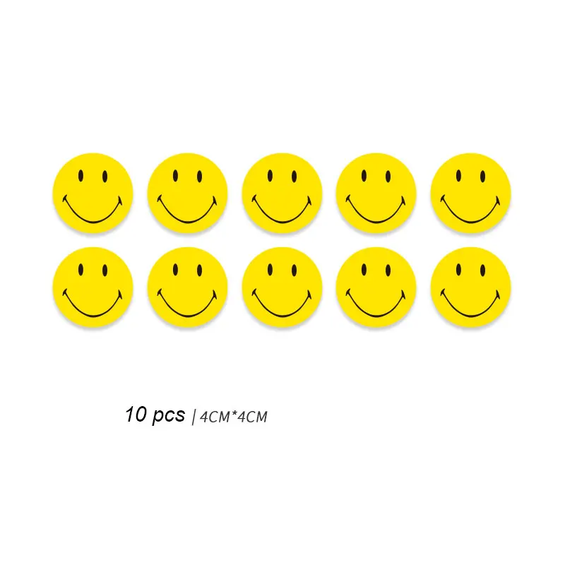 10 Pcs Mini Sticker Smiling Face Stickers Waterproof PVC Expression Stickers Toys laptop Pitcher Bottle Luggage Moble Decorate