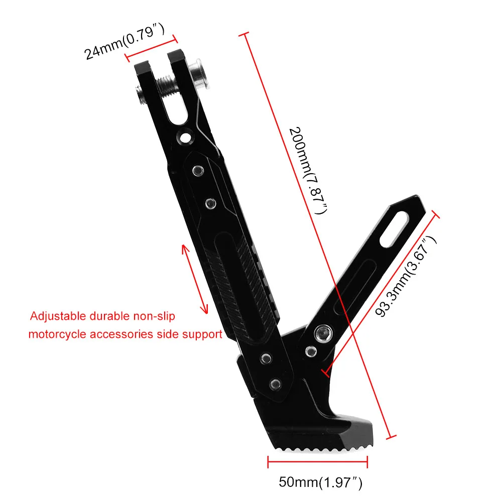Мотоцикл Kickstand CNC алюминиевый сплав регулируемый штатив подножка боковая подставка высокого качества