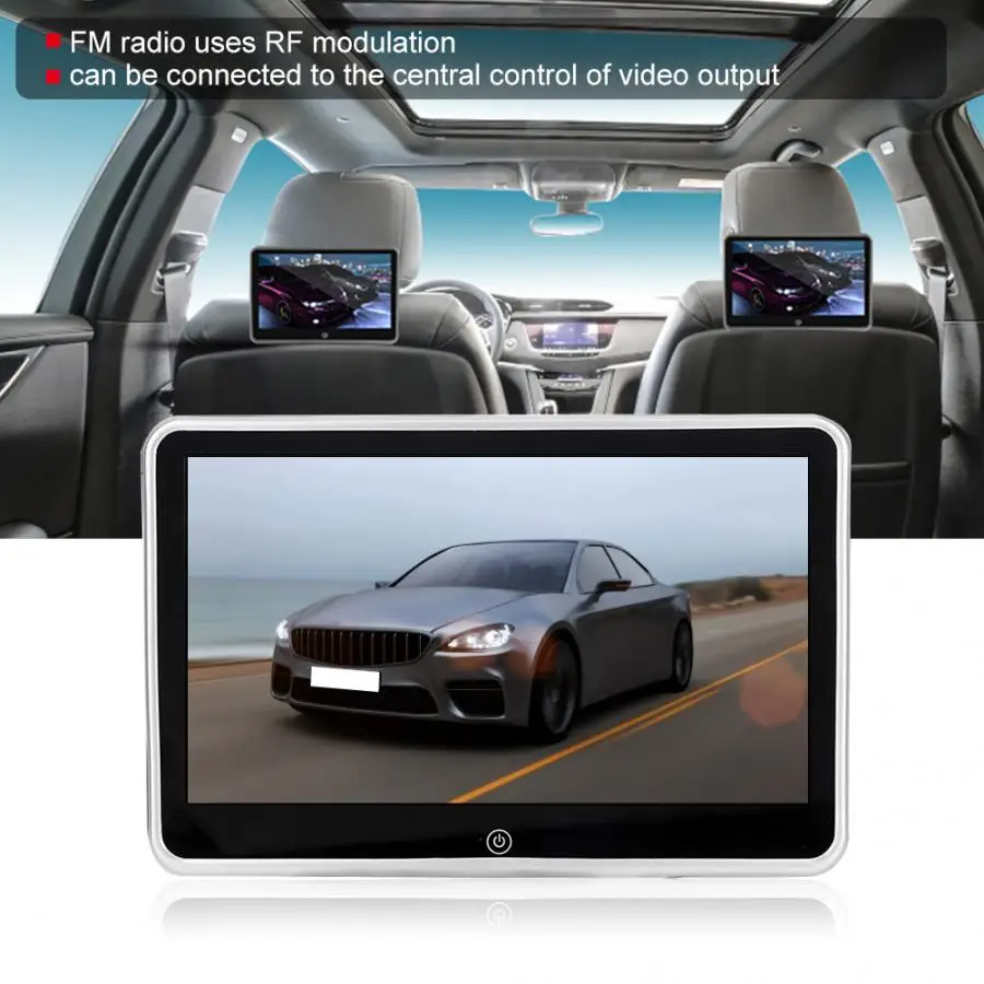 10.1in Bluetooth Car Headrest Monitor MP5 HD 1080P Video Screen Multimedia Audio Player MP5 Car Accessories