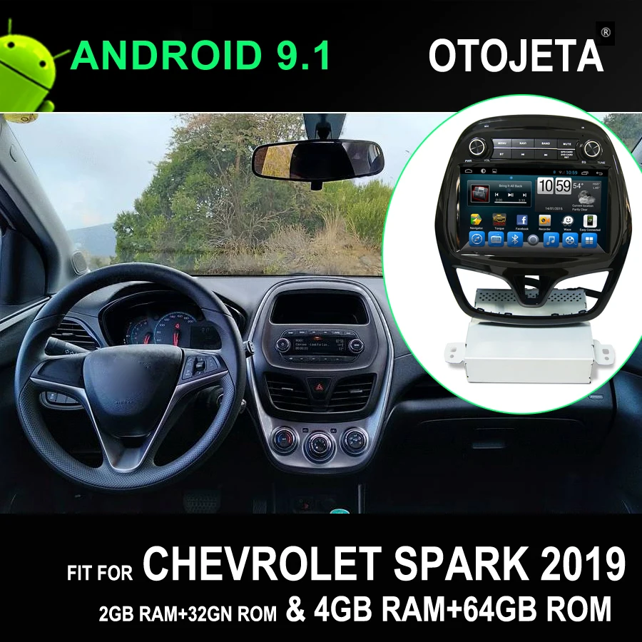 Сенсорный экран 4G lte Восьмиядерный автомобильный Android 9,1 радио для Chevolet Spark Автомобильный gps Мультимедиа bluetooth стерео магнитофон