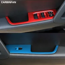 ABS Хромированная Внутренняя дверь подлокотник оконный переключатель Крышка Декоративная панель управления авто аксессуары для hyundai ix25 Creta